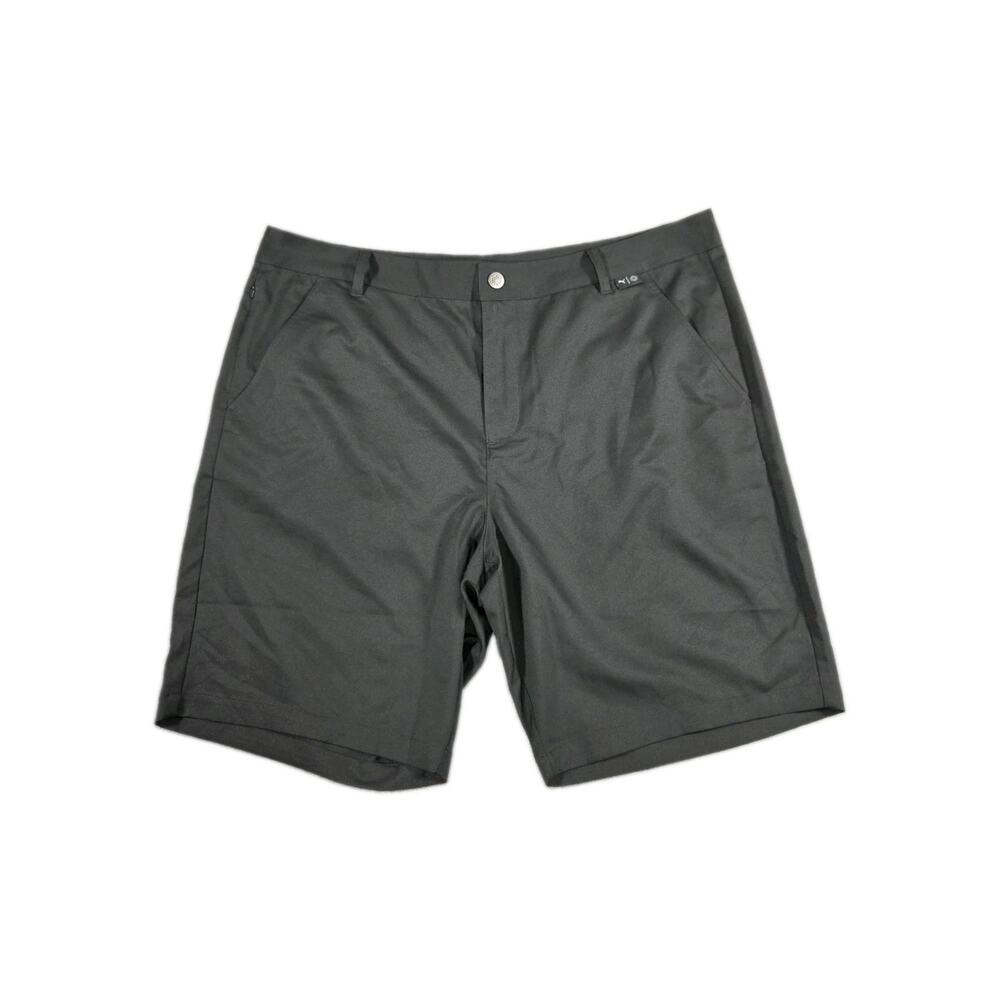 Puma Golf Shorts Mens Sz 38 Black Lightweight Flat Front Casual Preppy C2
